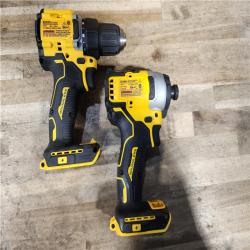 HOUSTON LOCATION - AS-IS Dewalt DCK225D2 20V MAX ATOMIC Brushless Compact Lithium-Ion 1/2 in. Cordless Drill Driver and 1/4 in. Impact Driver Combo Kit with 2 Batteries 2 Ah