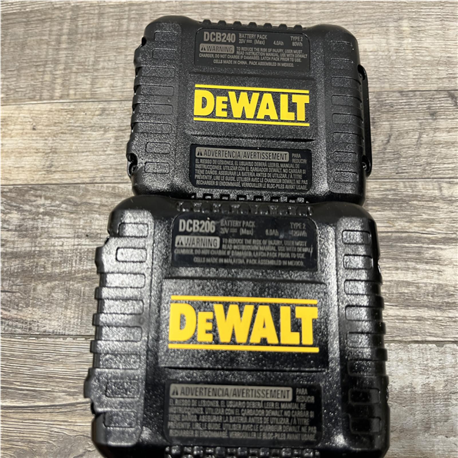 AS-IS DEWALT 20V MAX Lithium-Ion 6.0Ah and 4.0Ah Battery and Charger Starter Kit