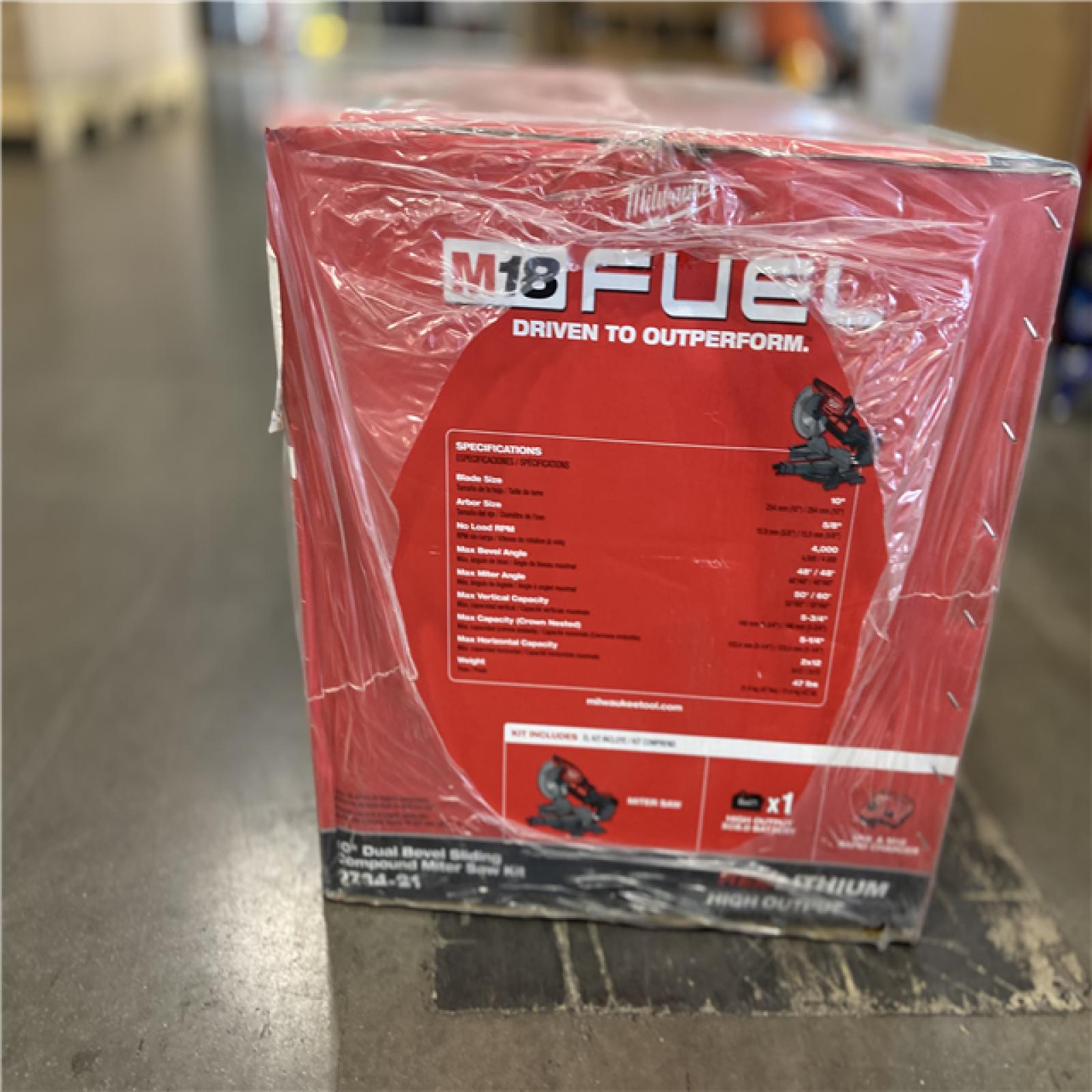 NEW! - Milwaukee M18 FUEL 18V 10 in. Lithium-Ion Brushless Cordless Dual Bevel Sliding Compound Miter Saw Kit