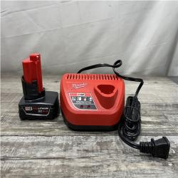 AS-IS Milwaukee 12-Volt Lithium-Ion XC Battery Pack 4.0 Ah and Charger Starter Kit