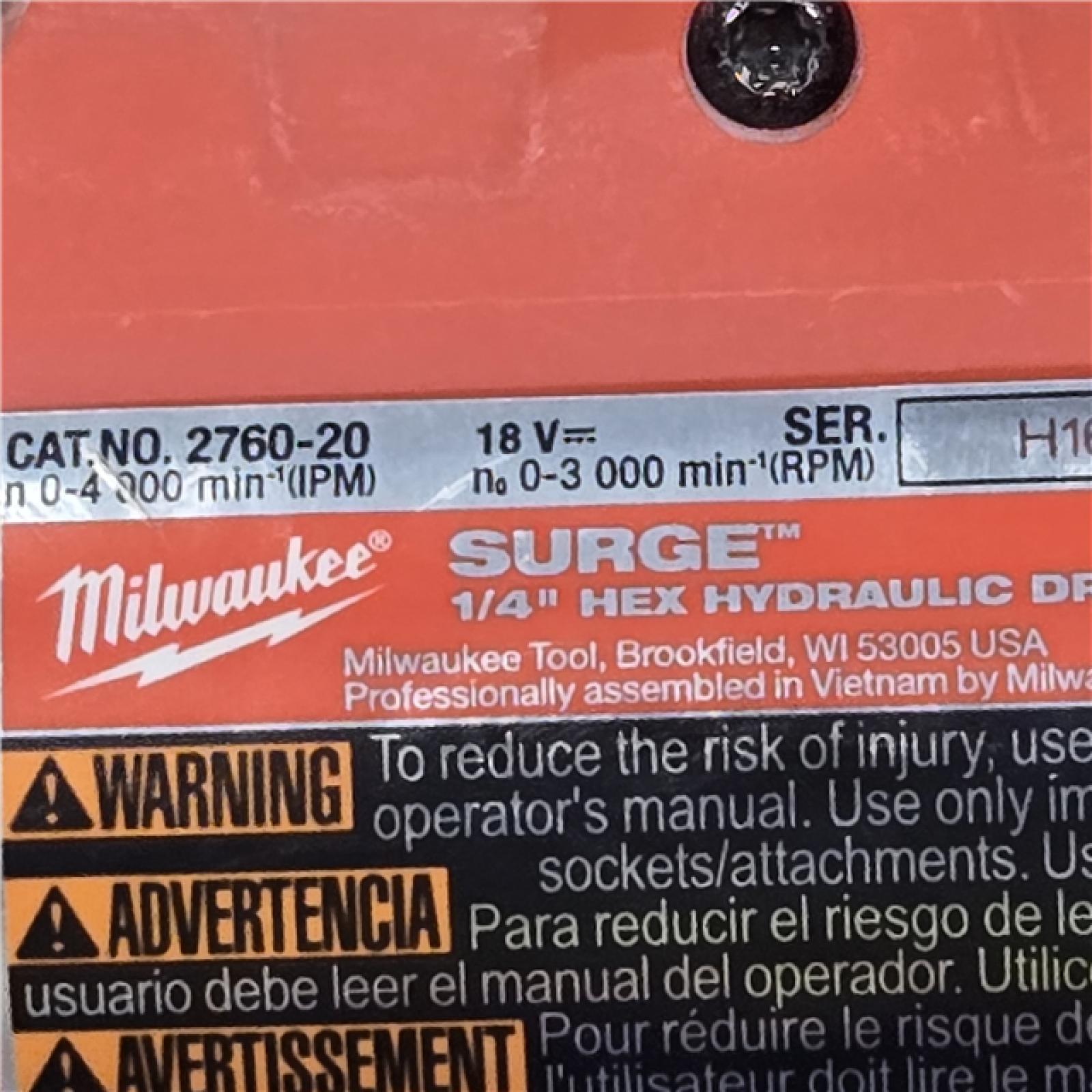 AS-IS Milwaukee 2760-20 - M18 Fuel Surge 18V Cordless Drill/Driver (Tool-Only)