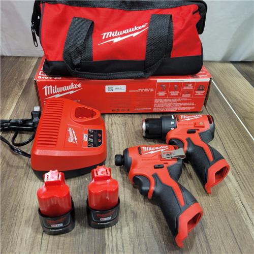 AS-IS Milwaukee M12 Cordless Brushless 2 Tool Combo Kit