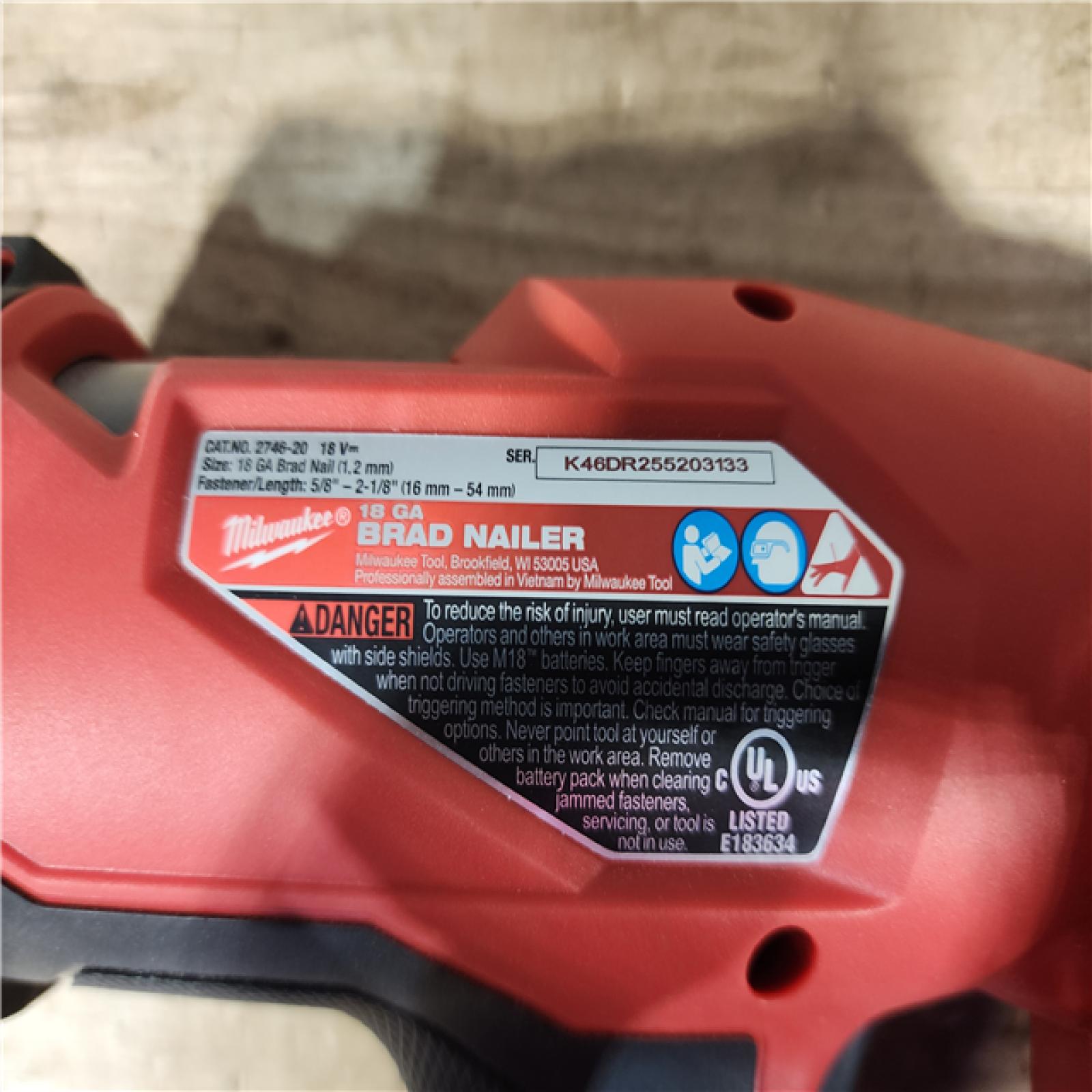 HOUSTON LOCATION - AS - IS Milwaukee FUEL 18-Volt Lithium-Ion Brushless Cordless Gen II 18-Gauge Brad Nailer (Tool-Only)