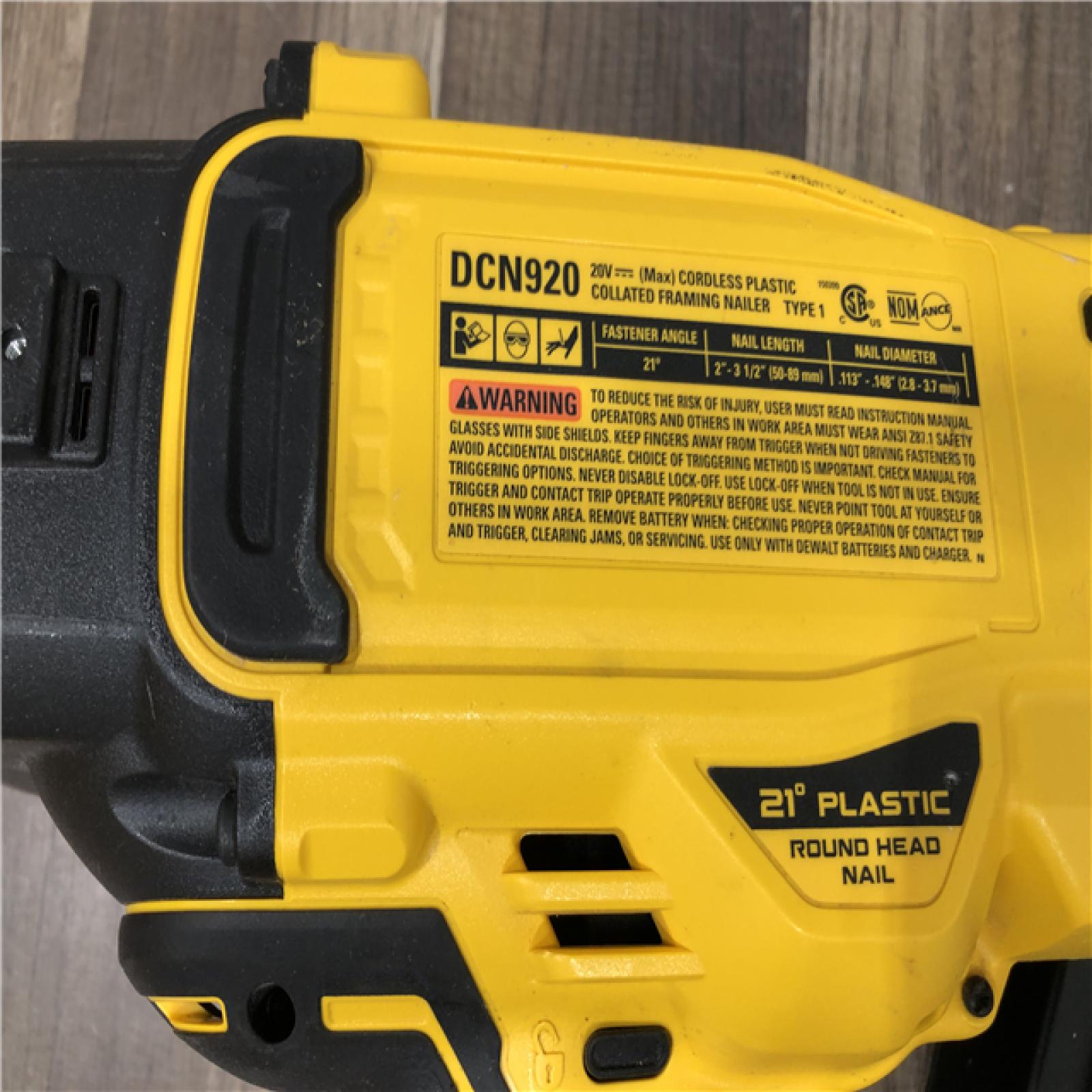 AS-IS DEWALT 20-Volt 21° Cordless Framing Nailer (Tool-Only)