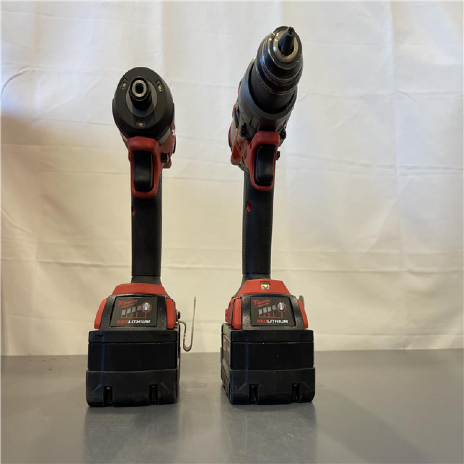 AS-IS - MILWAUKEE FUEL 18V Lithium-Ion Brushless Cordless Hammer Drill and Impact Driver Combo Kit