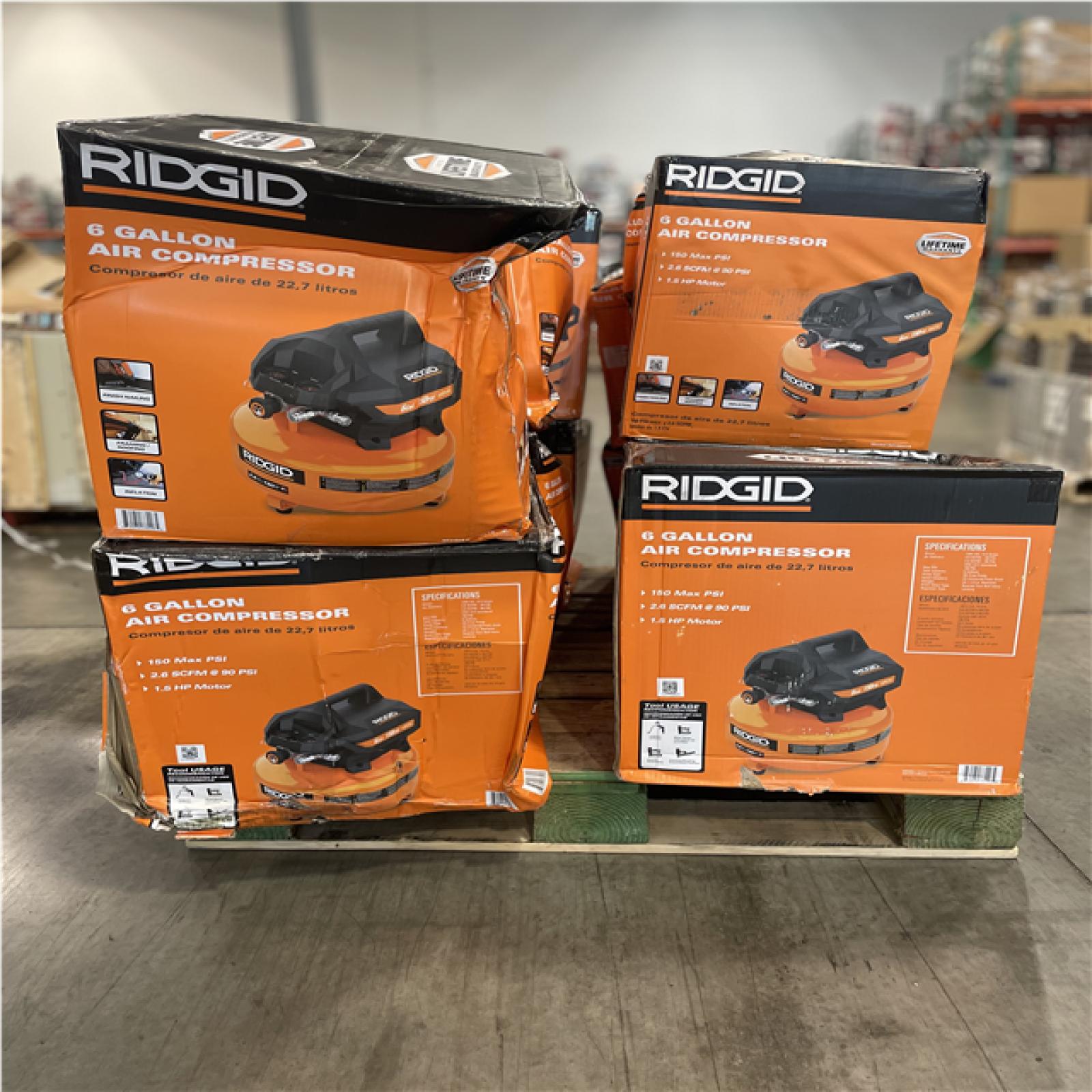 DALLAS LOCATION- AS-IS RIGID 6 GALLON AIR COMPRESSOR (11 UNITS)