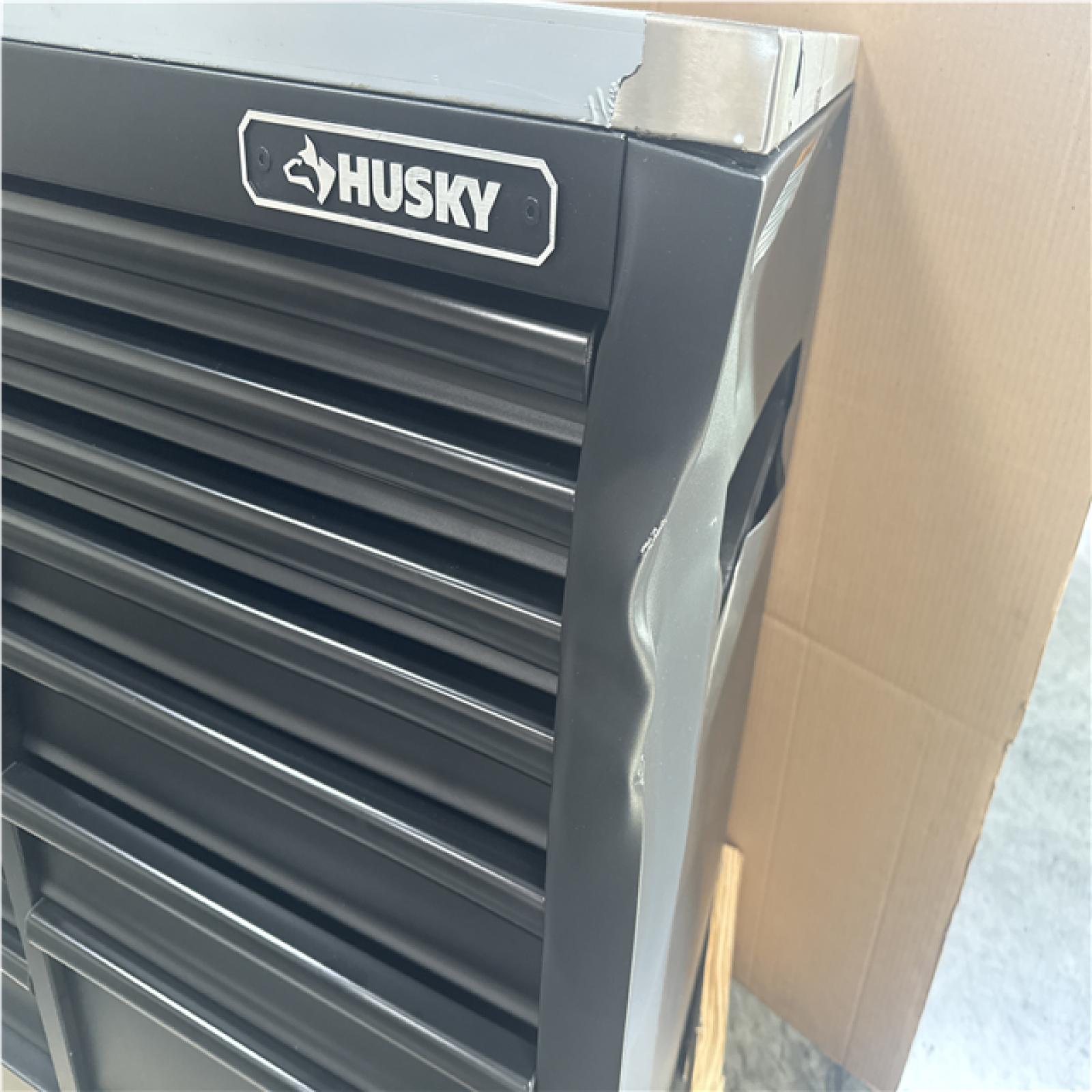 CALIFORNIA AS IS HUSKY 24 DRAWER WORKBENCH RIGHT SIDE DAMAGE TOP 5 DOORS STUCK