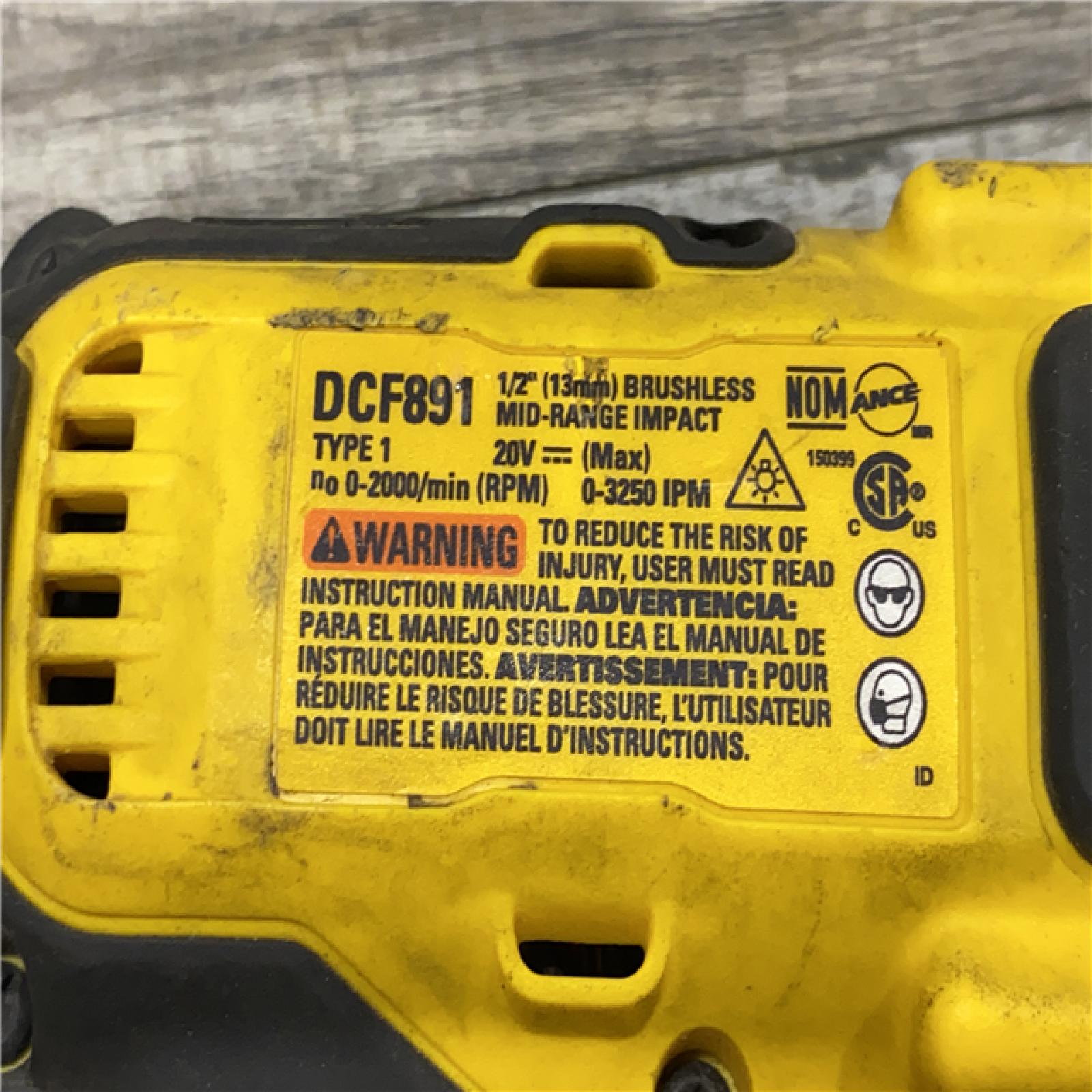 AS-IS DEWALT 20V MAX XR Cordless 1/2 in. Impact Wrench (Tool Only)