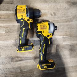 HOUSTON LOCATION - AS-IS Dewalt DCK225D2 20V MAX ATOMIC Brushless Compact Lithium-Ion 1/2 in. Cordless Drill Driver and 1/4 in. Impact Driver Combo Kit with 2 Batteries 2 Ah