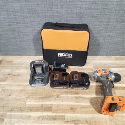 HOUSTON LOCATION - AS - IS RIDGID R8711K 18V Sub Compact Brushless 1/2 in. Hammer Drill Kit with (2) 2.0 Ah Batteries  Charger  and Bag