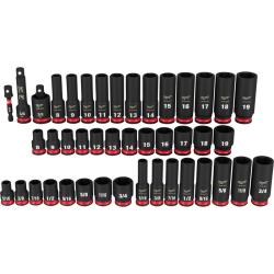 NEW - Milwaukee SHOCKWAVE 3/8 in. Drive SAE and Metric 6 Point Impact Socket Set (43-Piece)