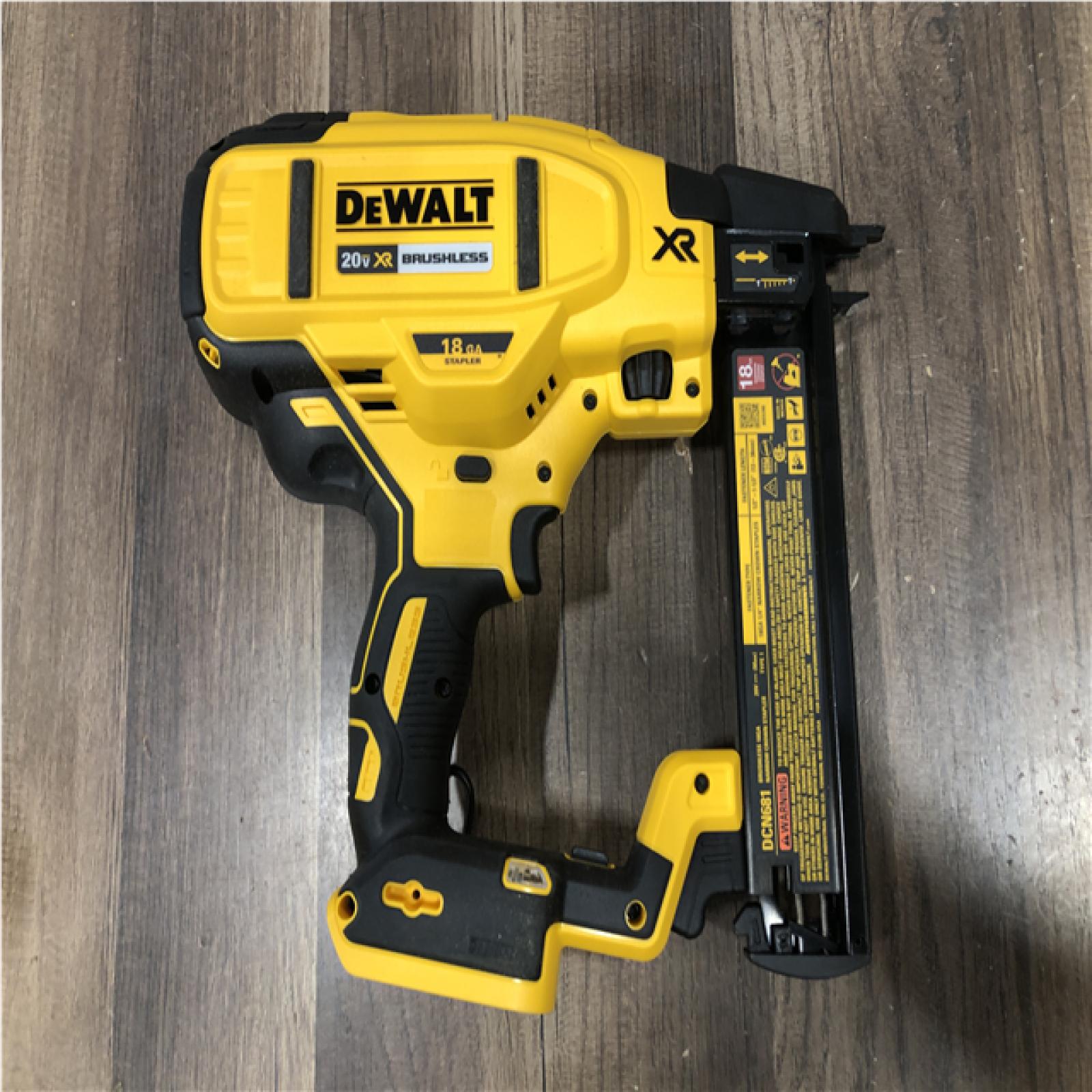 AS-IS DEWALT Cordless 18-Gauge Narrow Crown Stapler (Tool Only)