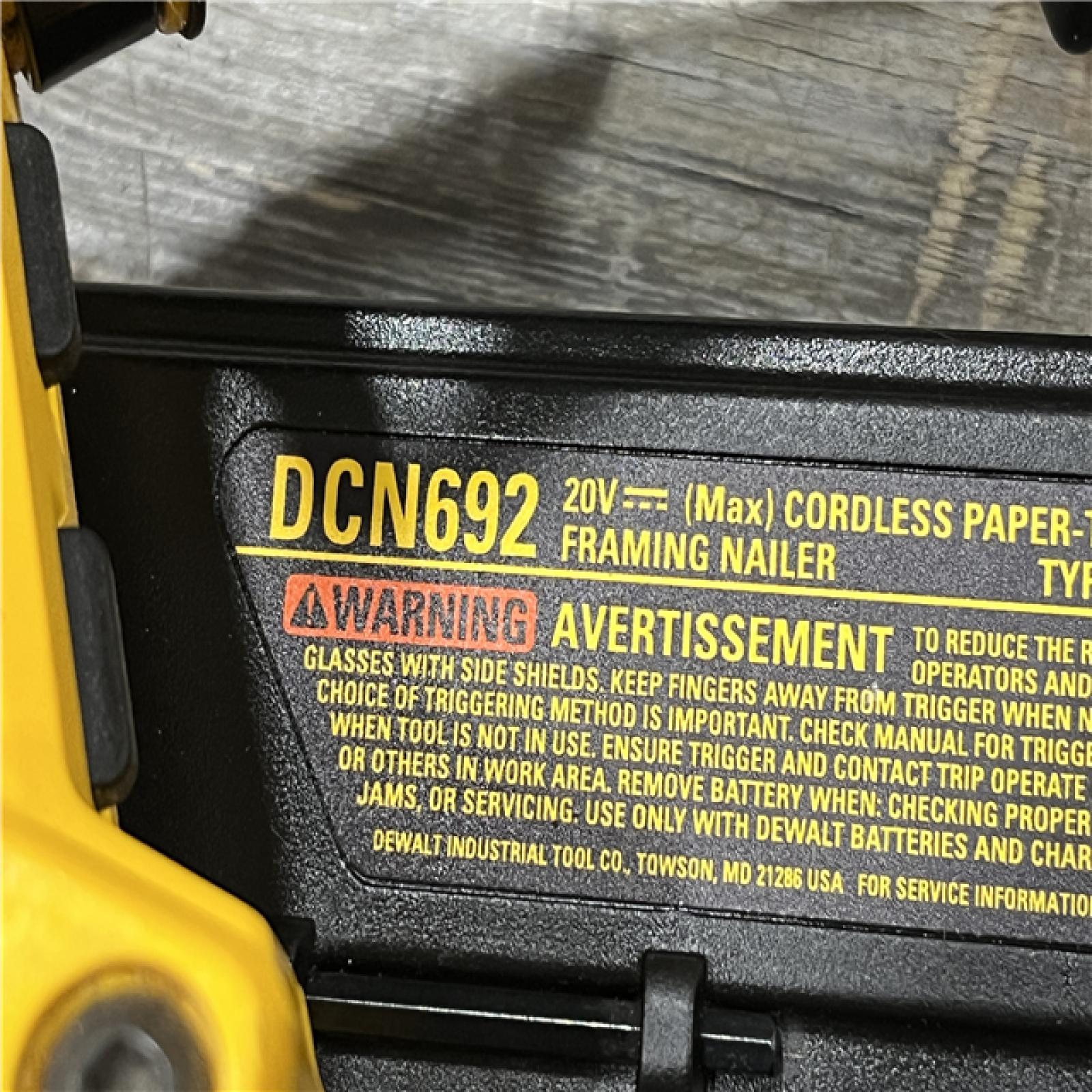 AS-IS DEWALT 20V MAX Brushless Li-Ion Framing Nailer (Tool Only)