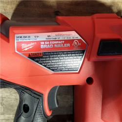 HOUSTON LOCATION - AS-IS M12 FUEL 12-Volt Lithium-Ion Brushless Cordless 18-Guage Compact Brad Nailer (Tool Only)