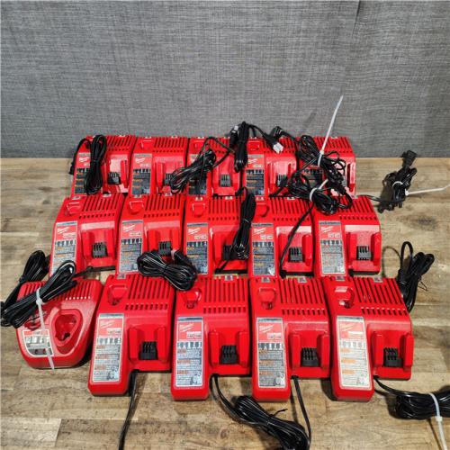HOUSTON LOCATION - AS-IS MILWAUKEE BATTERY CHARGER PACK QTY - 15