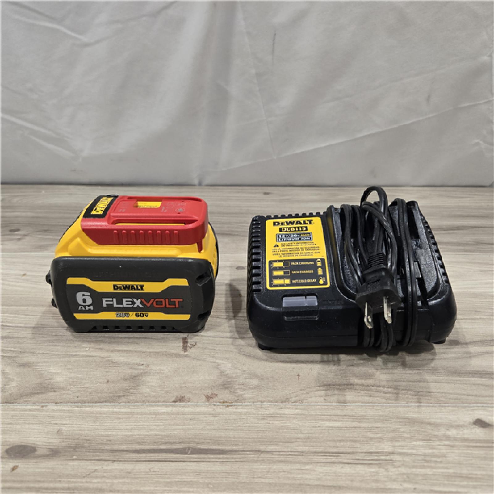 AS-IS DEWALT FLEXVOLT 20V/60V MAX 6.0Ah Battery And Charger Kit