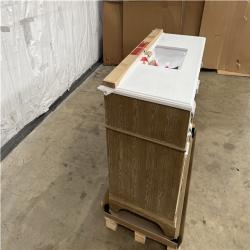 Houston Location - AS-IS home improvement pallet MELPARK 48 ANTIQUE OAK VANITY