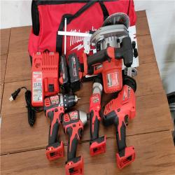 California AS-IS Milwaukee M18 5-Tool Combo Kit  Includes (2) Batteries  Charger & Bag