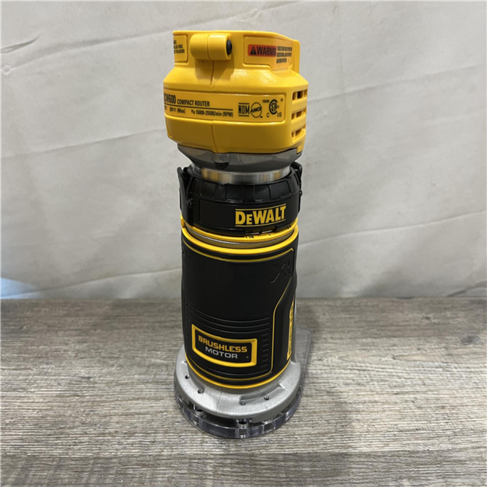 AS-IS DEWALT 20V MAX XR Cordless Brushless Fixed Base Compact Router (Tool Only)