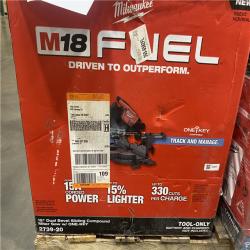 As-Is- Milwaukee M18 FUEL Brushless Cordless 12 in. Dual Bevel Sliding Compound Miter Saw (Tool Only)