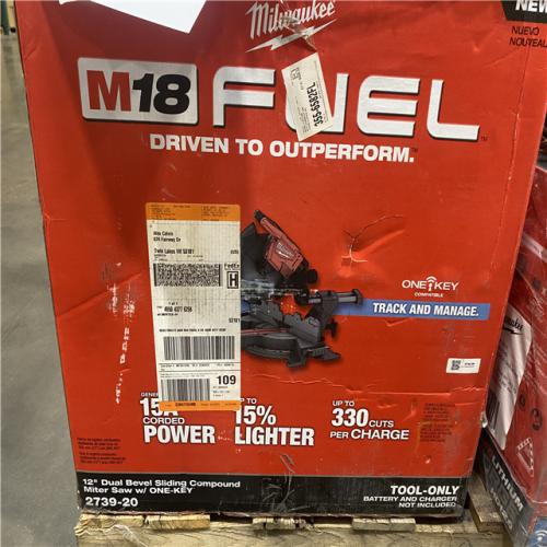 As-Is- Milwaukee M18 FUEL Brushless Cordless 12 in. Dual Bevel Sliding Compound Miter Saw (Tool Only)