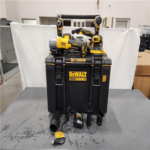 AS-IS- DEWALT 20V Lithium-Ion Cordless 6-Tool Combo Kit with 5.0 Ah and 2.0 Ah Batteries  Charger and Tough System 2.0 Rolling Toolbox