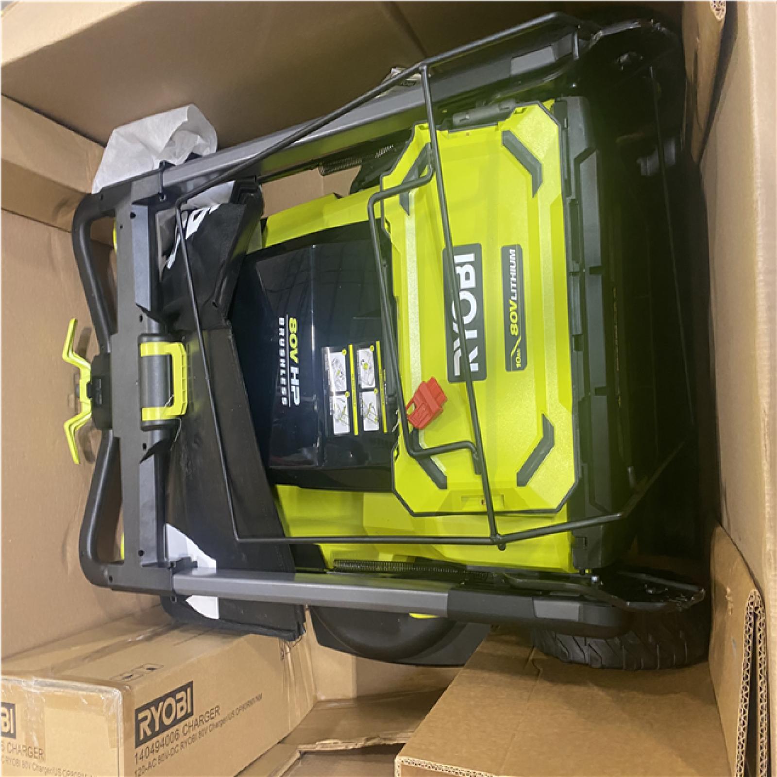 Dallas Location - As-Is RYOBI 80V HP Brushless Battery Cordless Electric 30 in. Multi-Blade Lawn Mower with Battery and Charger