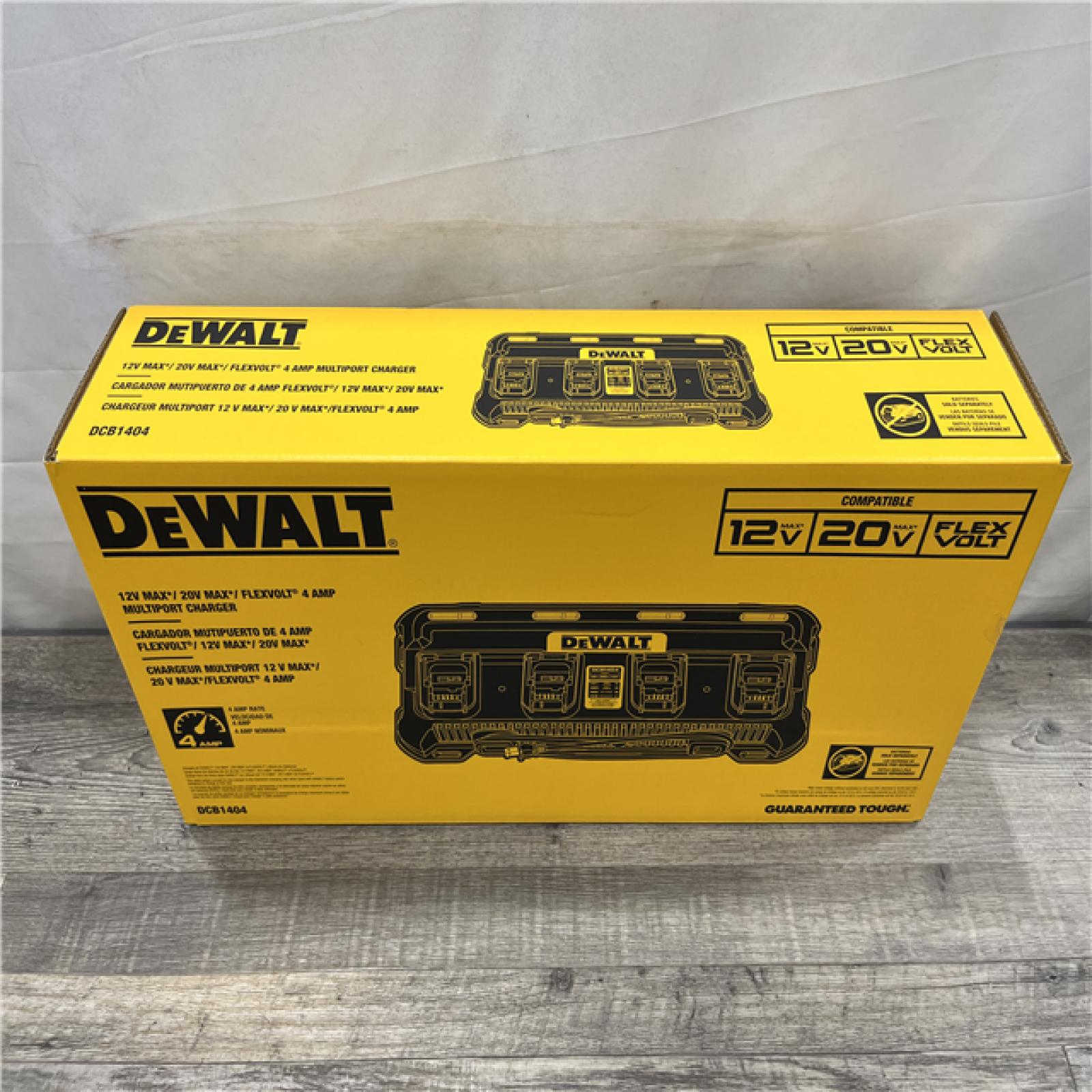 NEW - DEWALT 12V/20V/60V MAX 4-Amp 4-Port Lithium-Ion Battery Charger