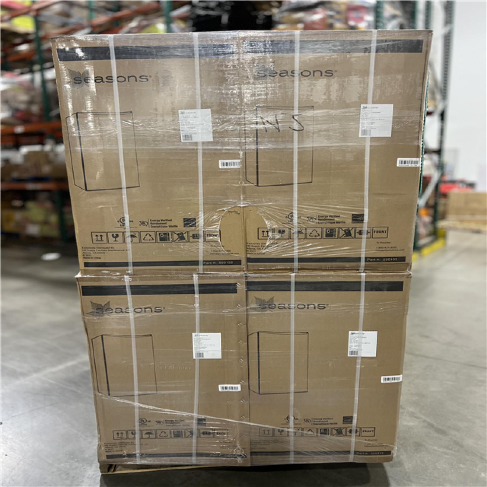 DALLAS LOCATION - Seasons® 3.3 Cu. Ft. Compact Refrigerator W/ Chiller (White) PALLET - (12 UNITS)