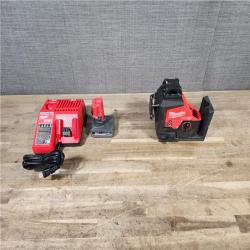 HOUSTON LOCATION - AS-IS Milwaukee-3632-21 M12 Green Beam Laser 360° 3-Plane Kit