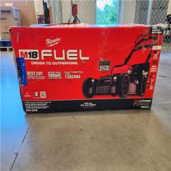 AS-IS- Milwaukee M18 FUEL Brushless Cordless 21 in. Walk Behind Dual Battery Self-Propelled Mower Kit