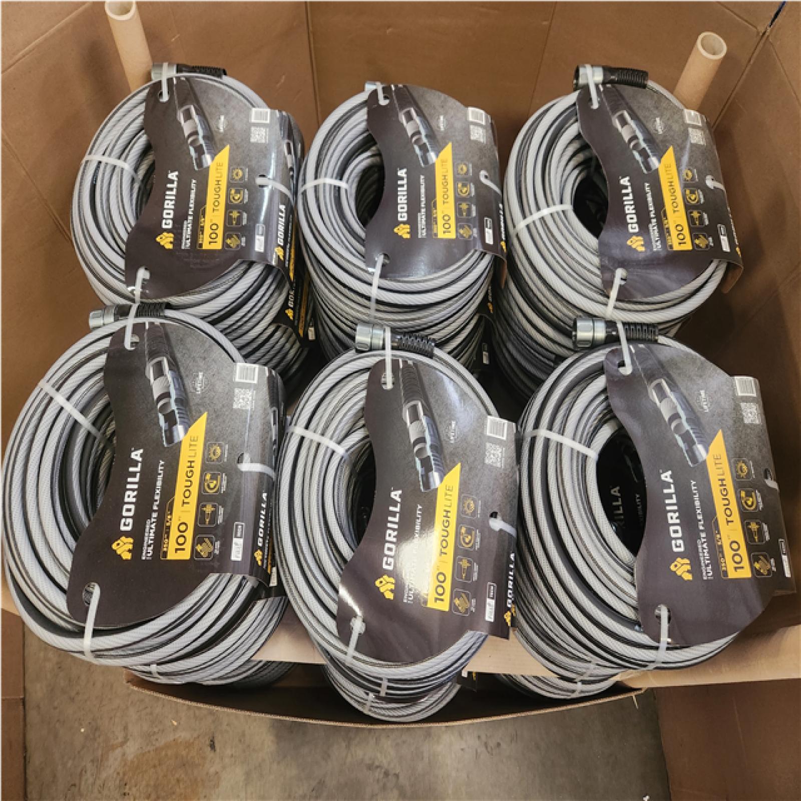 Phoenix NEW Gorilla ToughLite 5/8 in. x 100 ft. Heavy Duty Garden Hose Pallet of 36 (RV: $2 519)