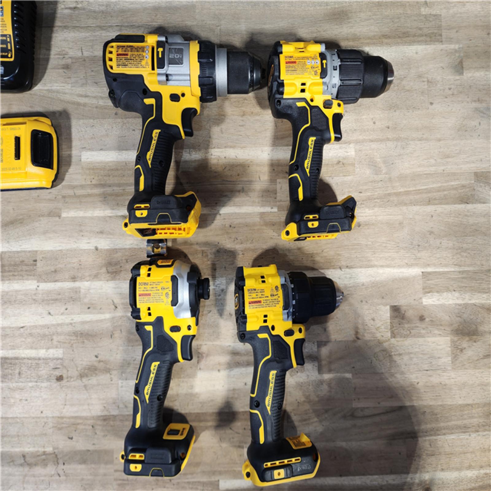 HOUSTON LOCATION - AS-IS DEWALT 4 TOOL COMBO KIT W/ (2) BATTERY & CHARGER