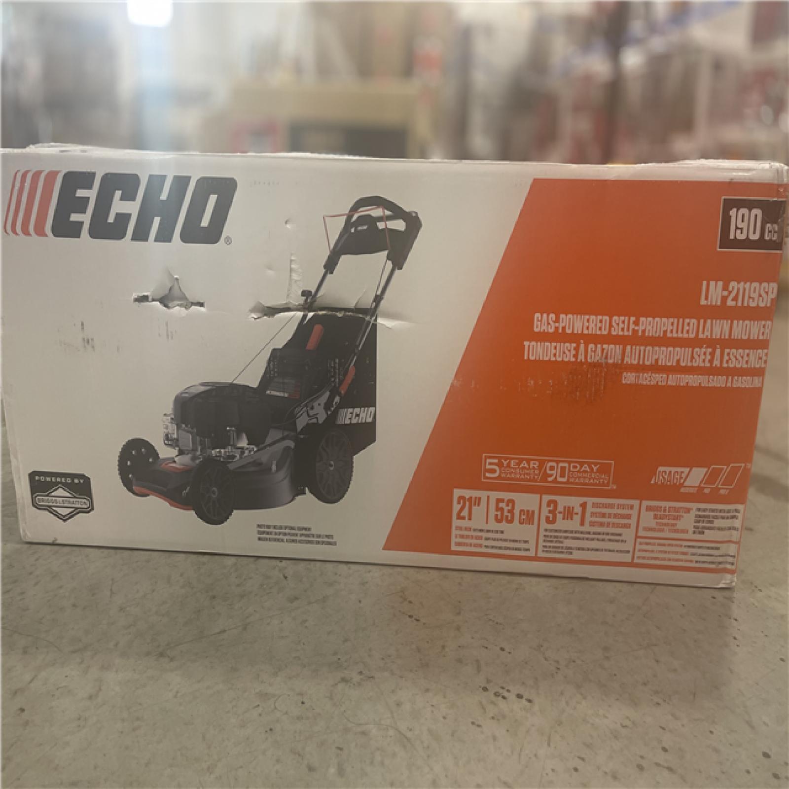 DALLAS LOCATION NEW! -   ECHO 21 in. 190 cc Briggs and Stratton Gas 3-in-1 Dual Blade RWD Self-Propelled Lawn Mower with Single Lever Deck Adjustment