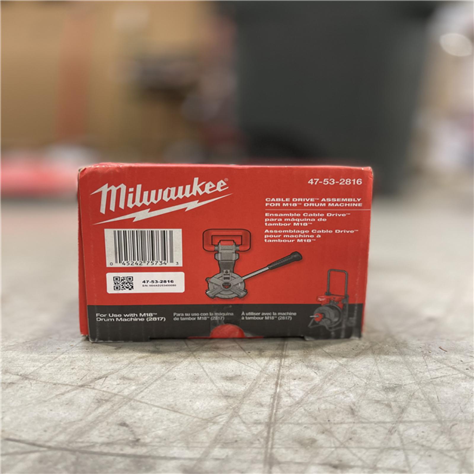 NEW! -Milwaukee Cable-Drive Assembly for the M18 Cordless Drain Cleaning Drum Machine