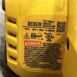 AS-IS DEWALT FLEXVOLT 60V MAX Cordless Brushless 7-1/4 in. Circular Saw with Brake (Tool Only)