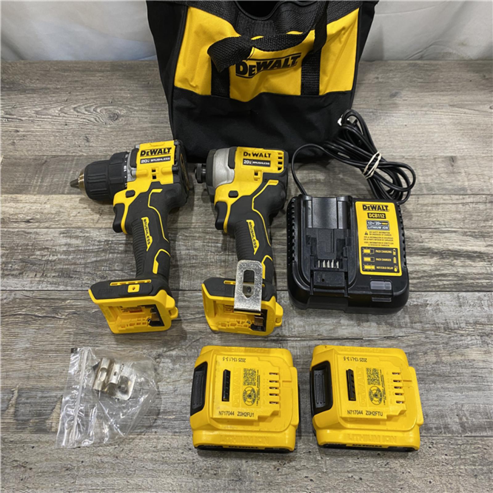 AS-IS DEWALT ATOMIC 20-Volt MAX Lithium-Ion Cordless Combo (2-Tool) Kit