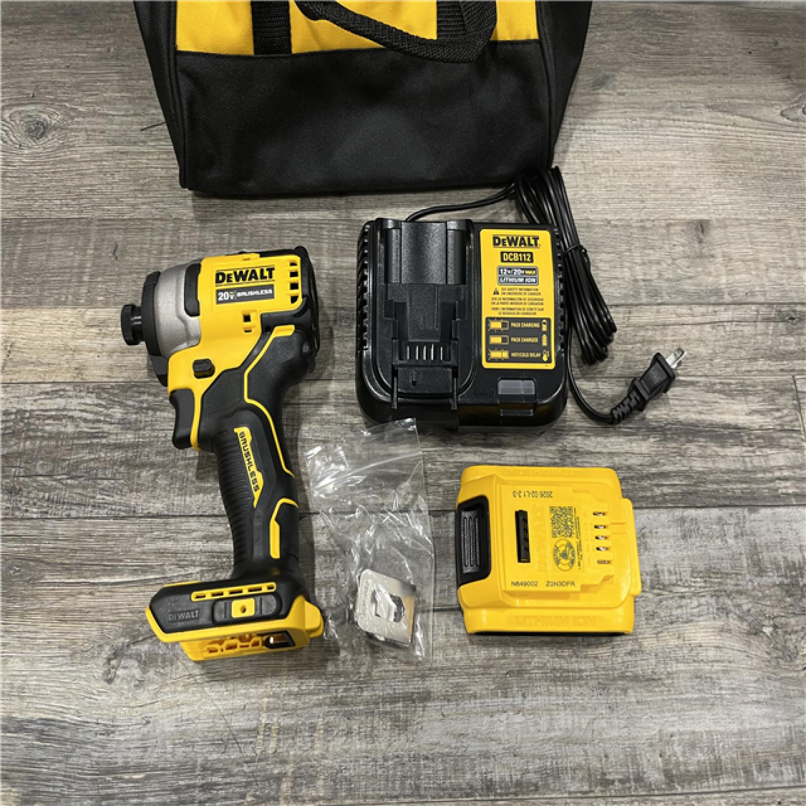 AS-IS DEWALT Atomic 20V Max Lithium-Ion Brushless Cordless Compact 1/4 in. Impact Driver Kit