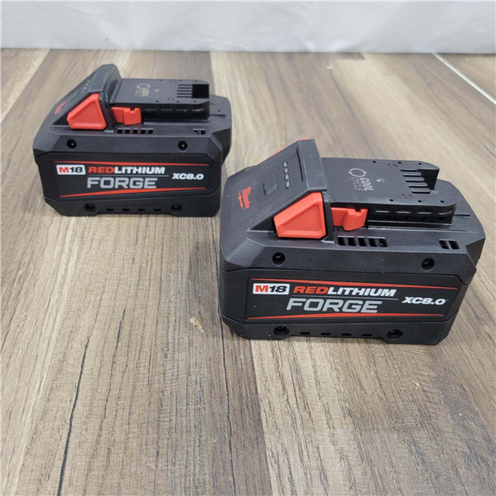 AS-IS Milwaukee   Kit with Two XC 8.0 Ah Battery and Dual Bay Rapid Charger