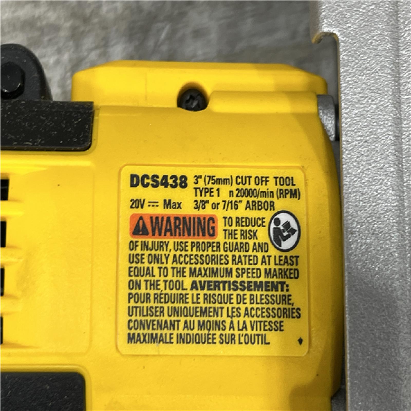 AS-IS DEWALT 20V XR Cordless 3 in. Cut-Off Tool (Tool Only)