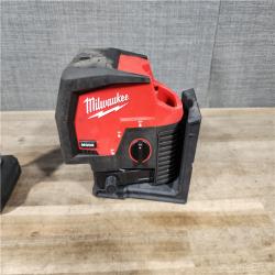 HOUSTON LOCATION - AS-IS Milwaukee Green 125 Ft. Cross Line and Plumb Points Laser Level Kit