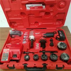California NEW Milwaukee Force Logic M18  10T Knockout Tool  Includes (2) Batteries  Charger & Hard Case