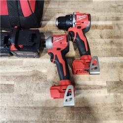 HOUSTON LOCATION - AS - IS Milwaukee 2 Tool Combo Kit W/ (2) Battery & Charger