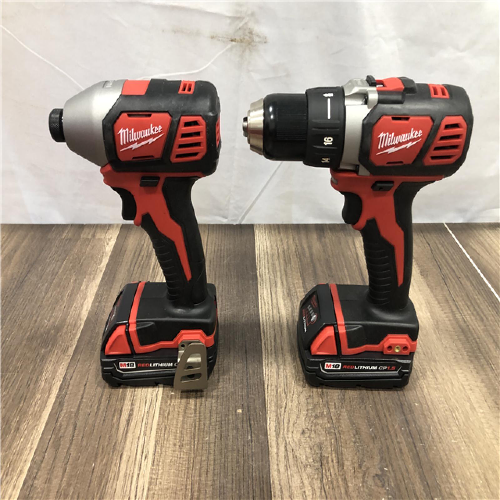 AS-IS Milwaukee 18V Lithium-Ion Cordless Drill Driver/Impact Driver Combo Kit