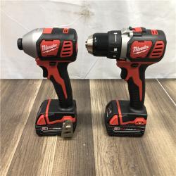 AS-IS Milwaukee 18V Lithium-Ion Cordless Drill Driver/Impact Driver Combo Kit