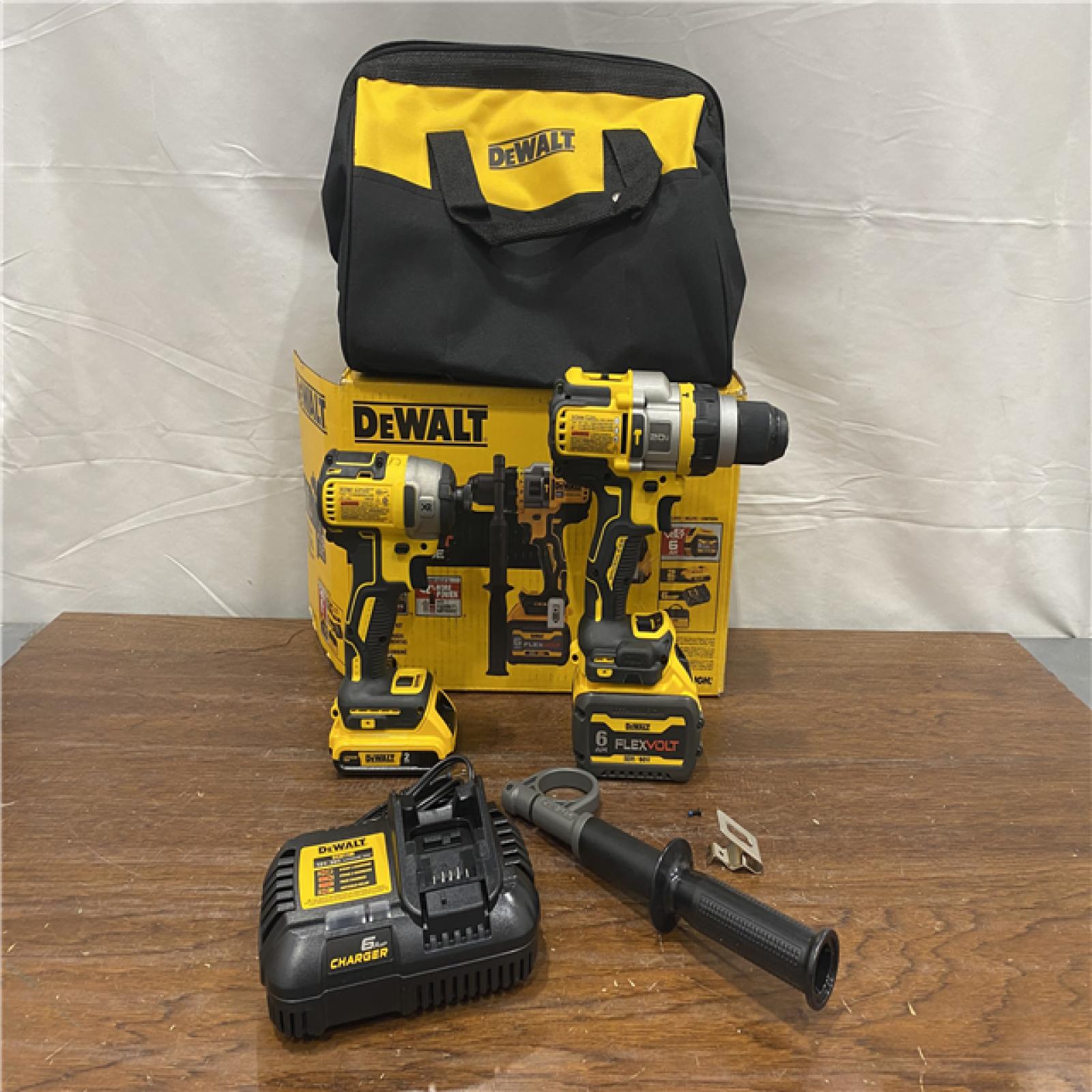 AS-IS DEWALT 20V MAX Cordless Brushless Hammer Drill/Driver 2 Tool Combo Kit
