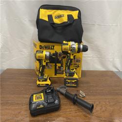 AS-IS DEWALT 20V MAX Cordless Brushless Hammer Drill/Driver 2 Tool Combo Kit