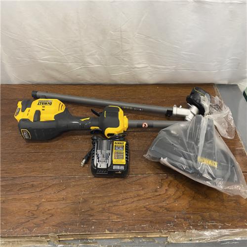 AS-IS DEWALT FLEXVOLT 60V MAX 17 in. Cordless Battery Powered Attachment Capable Trimmer Kit with (1) FLEXVOLT 3 Ah Battery & Charger