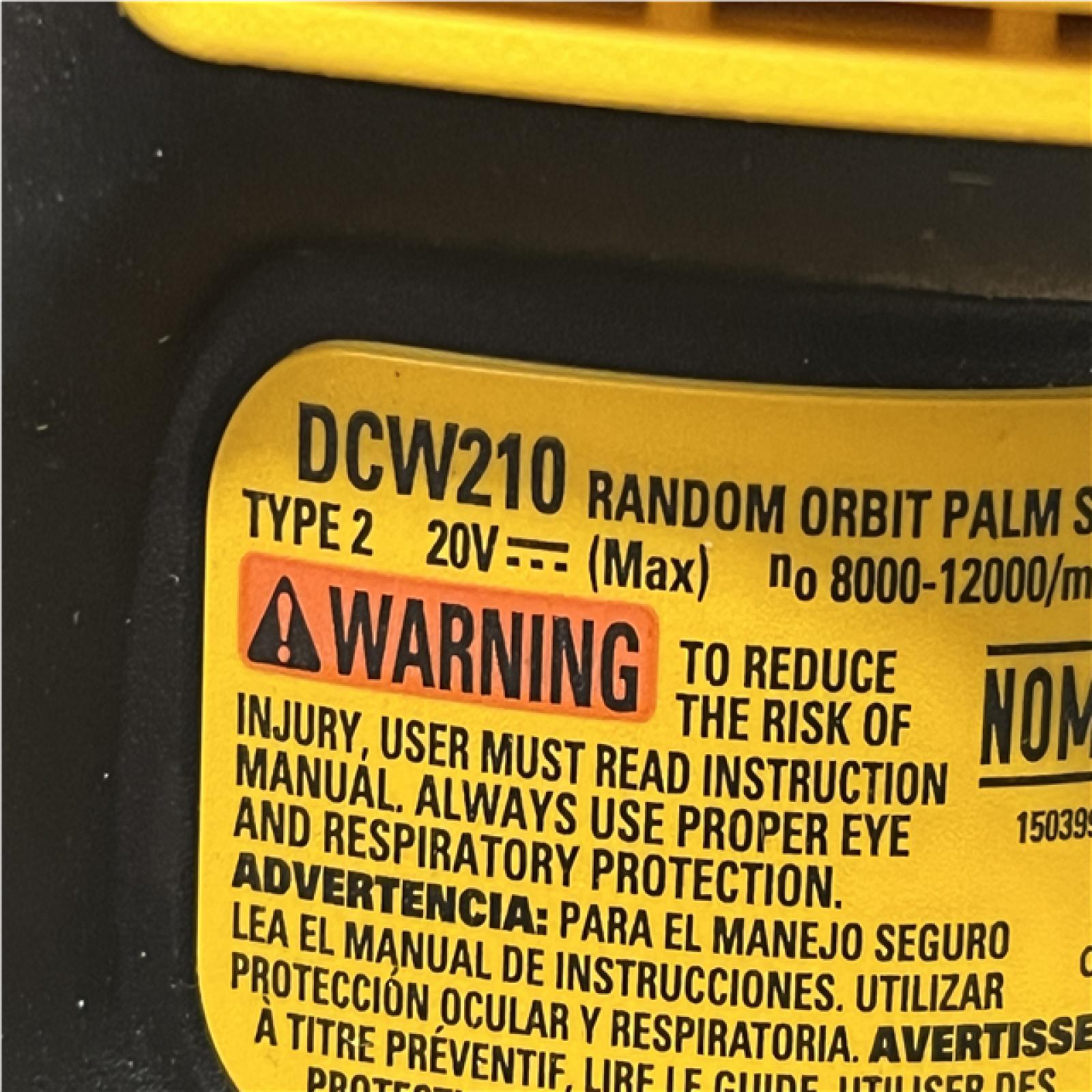 AS-IS DEWALT 20V MAX XR Cordless Brushless 5 in. Random Orbital Sander Kit