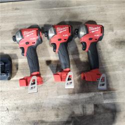 HOUSTON LOCATION - AS-IS MILWAUKEE 3 TOOL COMBO KIT W/ (2) BATTERY & CHARGER